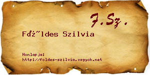 Földes Szilvia névjegykártya