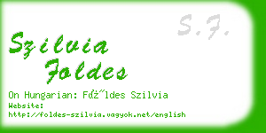 szilvia foldes business card